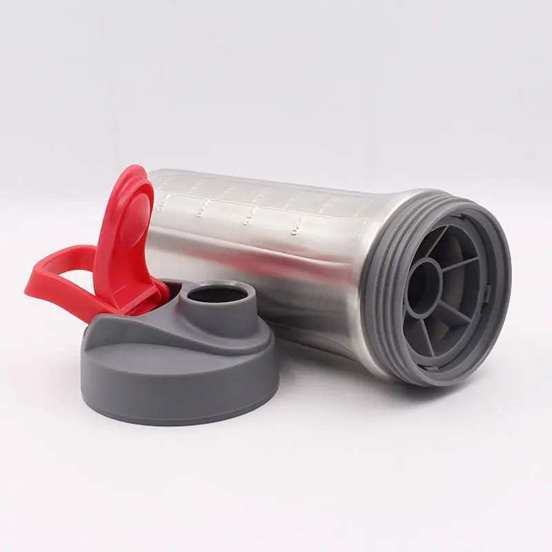 Large capacity Stainless steel protein shaker bottle with carrying buckle for fitness 1