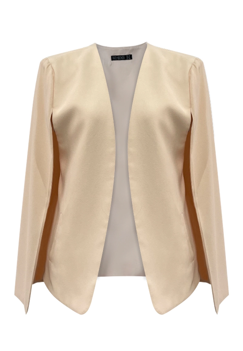 Women Collarless Loose-Fit Blazers With Side Slits Vepeen Apparel 1
