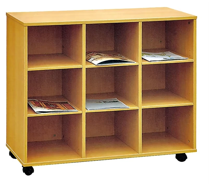 Removable Wood Safe Kids Storage Cabinet with Wheels 1
