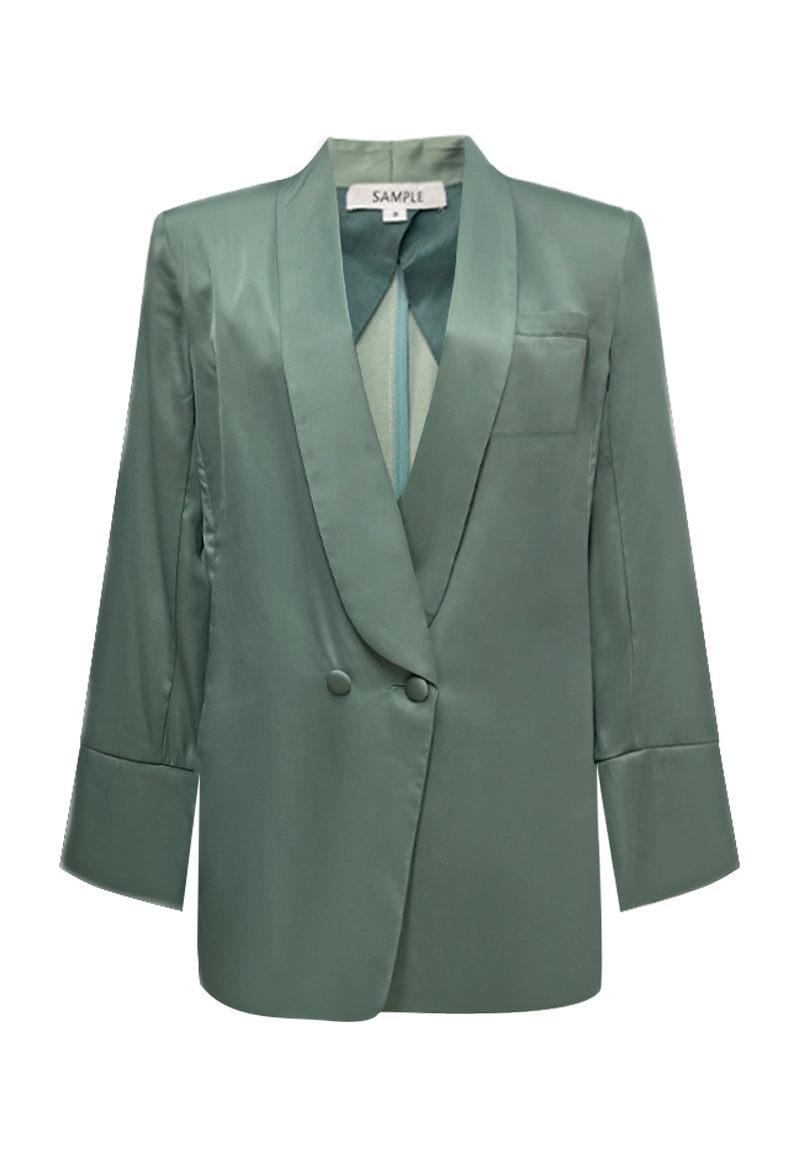 Ladies Office Satin Blazers With Lapel And Cuff Vepeen Apparel 1