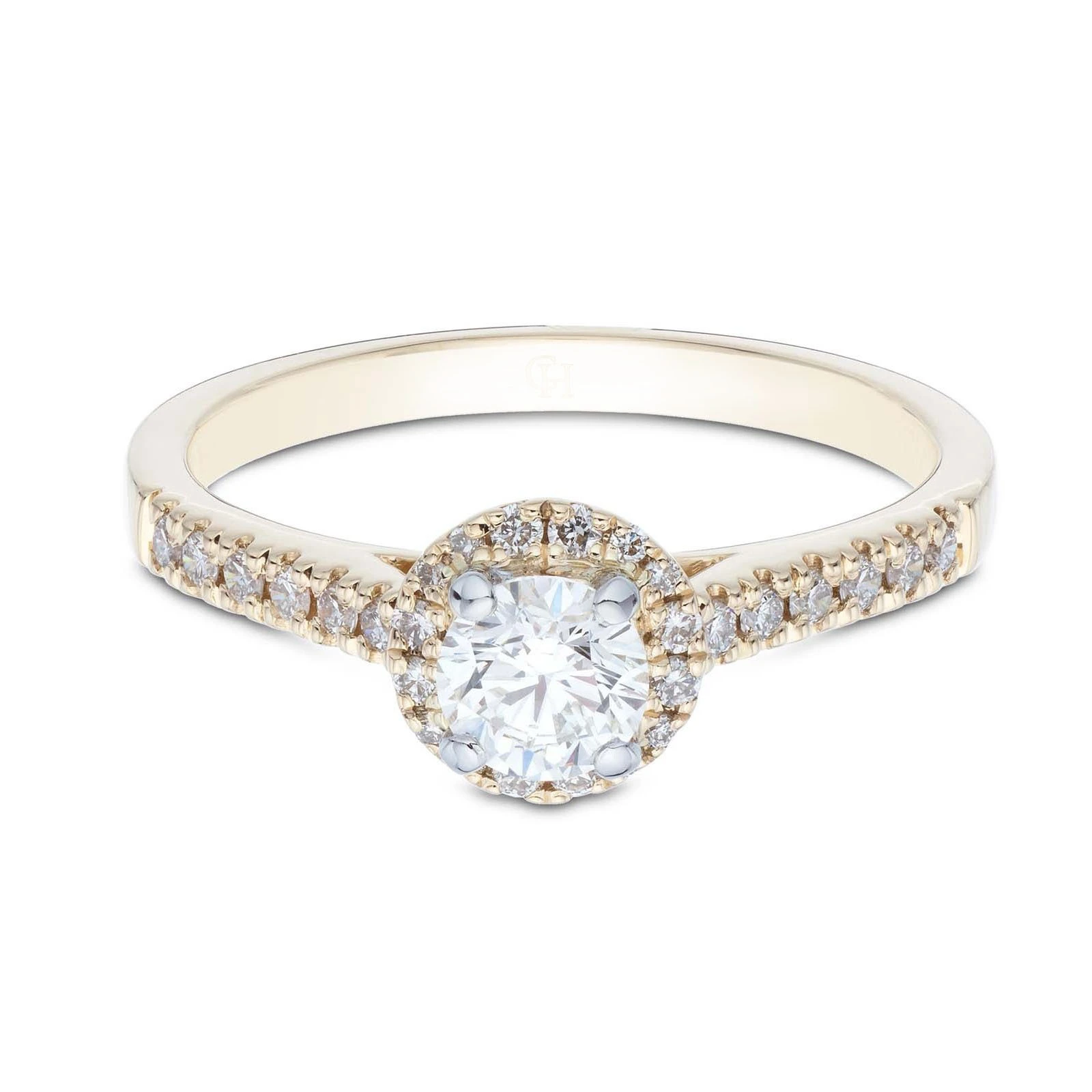 18K Luxurious Lab Grown Diamond Round Ring VS1 Clarity For Engagement 1