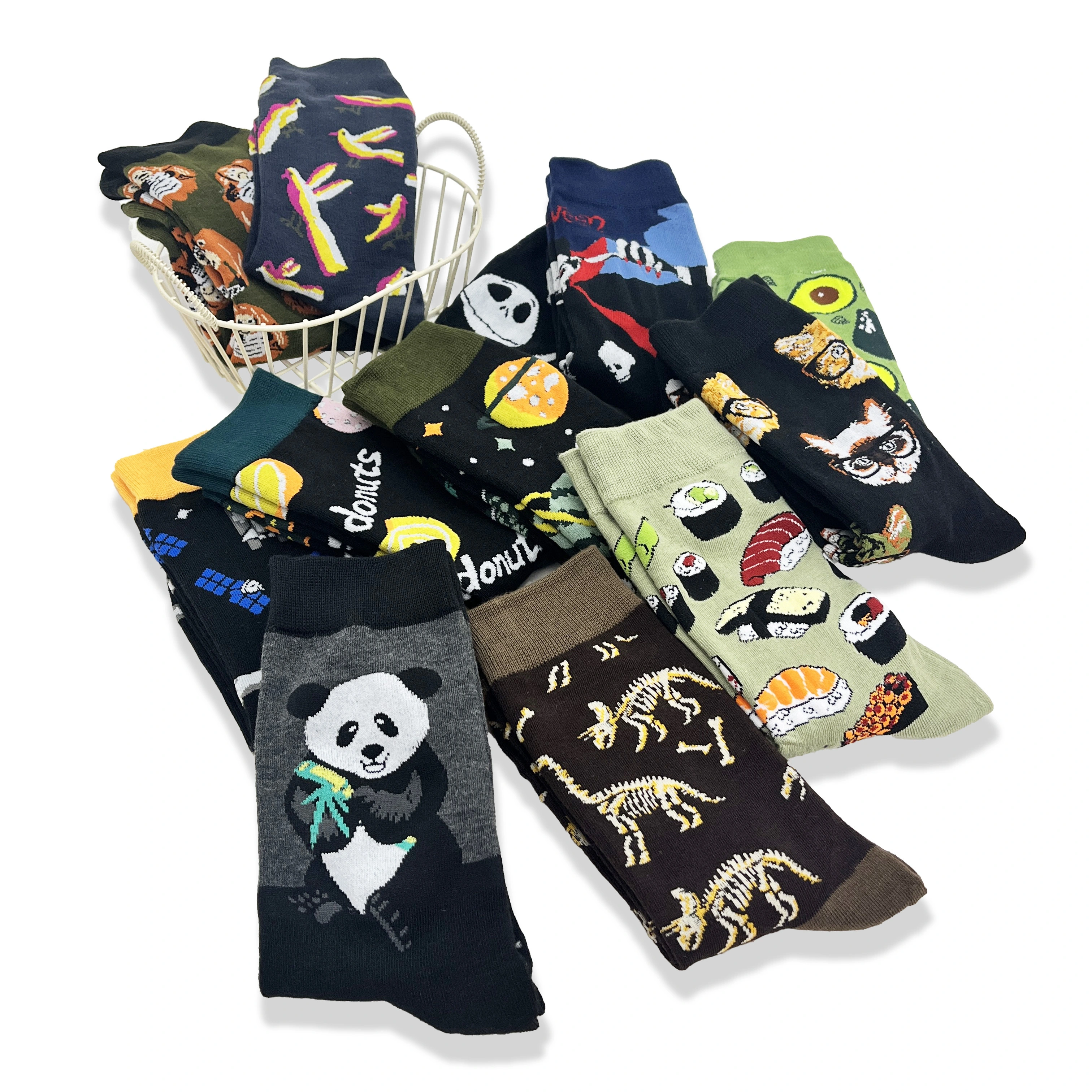 Chaussettes Jacquard personnalisables avec motifs variés - Des modèles uniques pour un style personnalisé HY-W-090 1