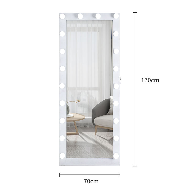 Specchio da pavimento a figura intera con touch screen intelligente per parrucchiere illuminato a LED BWLLNI 5