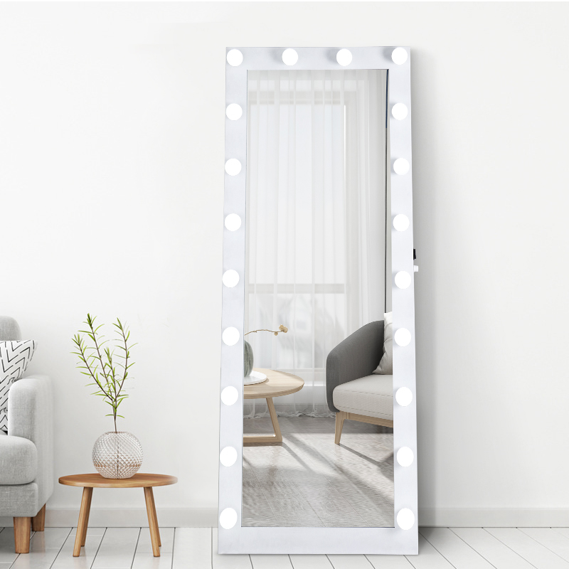 Specchio da pavimento a figura intera con touch screen intelligente per parrucchiere illuminato a LED BWLLNI 4