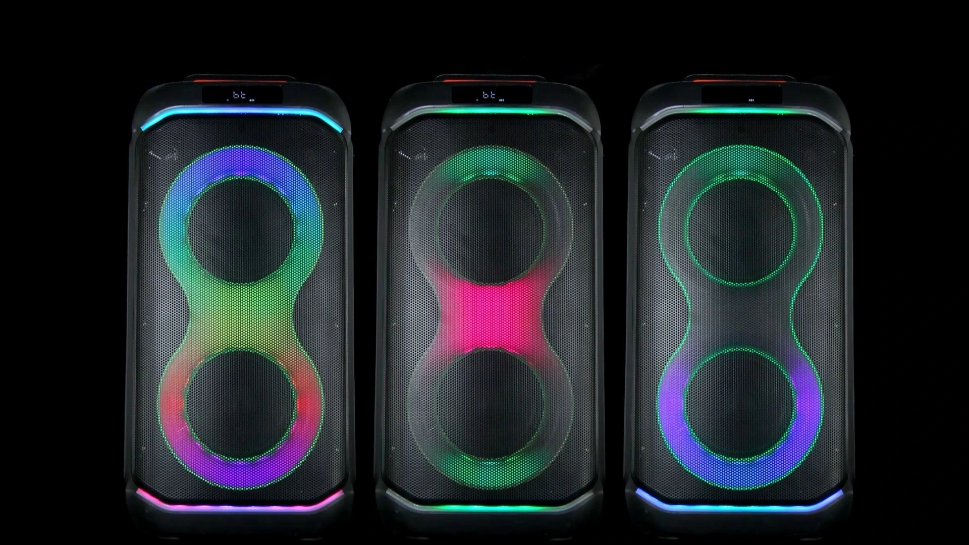 Altavoces para juegos Binko Pro de 6&quot; para dos fiestas, sonido HD de 40 W, resistencia al agua IPX5, 20 horas de reproducción, iluminación LED RGB, gabinete de plástico para 1