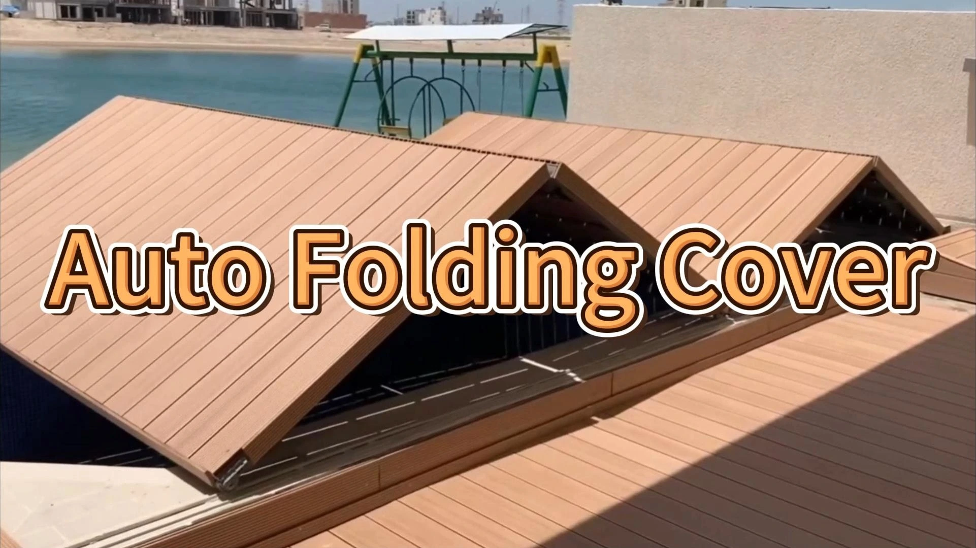 Manufacturer of Custom-Made Automatic Folding Pool Deck Covers. 1