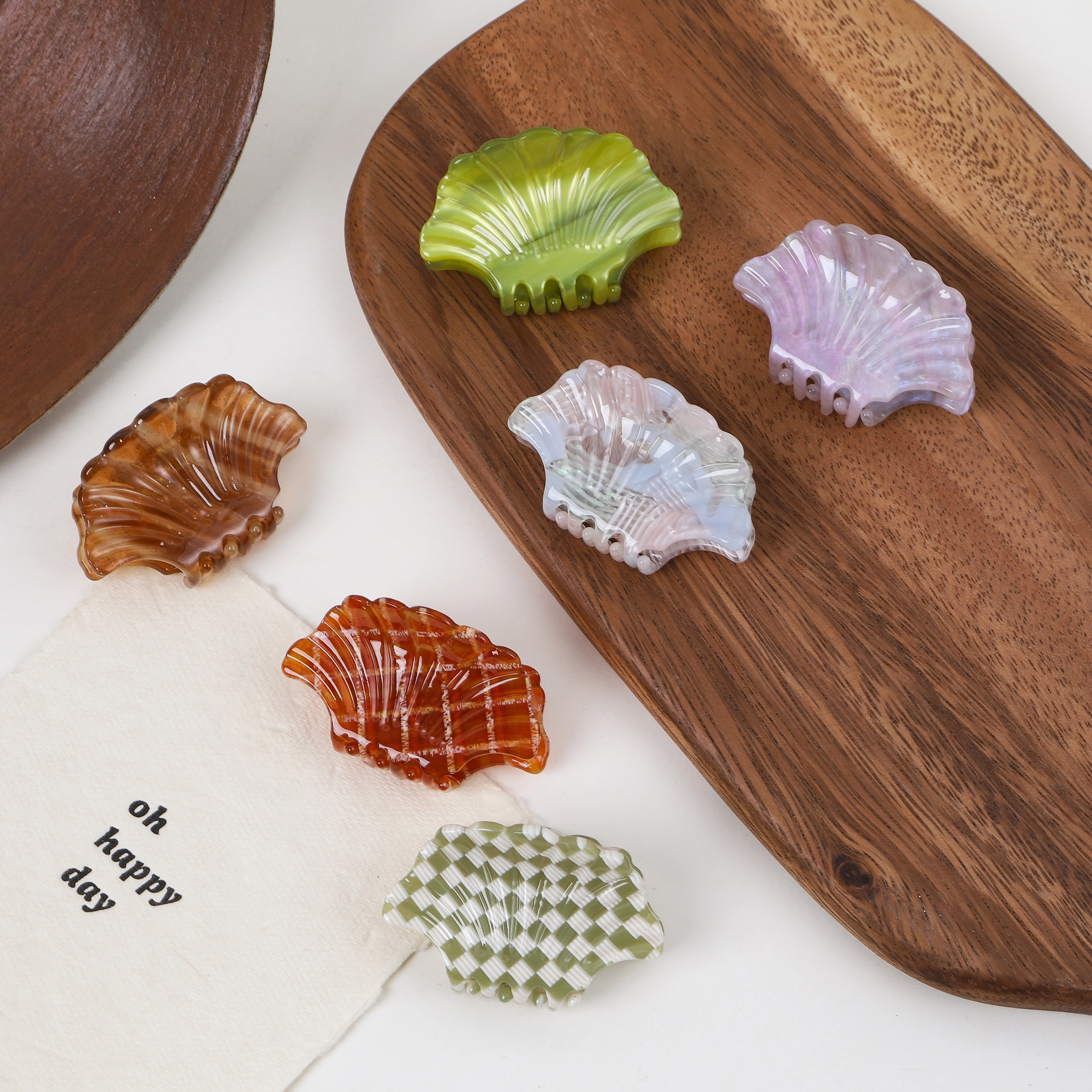 Haarspange aus Acetat mit Blumenmuster, Haifisch-Haarspange mit elegantem Temperament 1