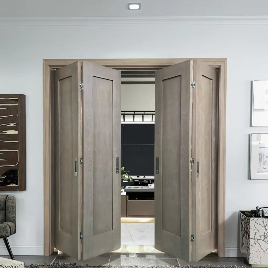 Eco-Friendly Room Solid Wood Bi Fold Bathroom Internal Sliding and Wooden Folding  Door | Zonle, image size:1024x1024
