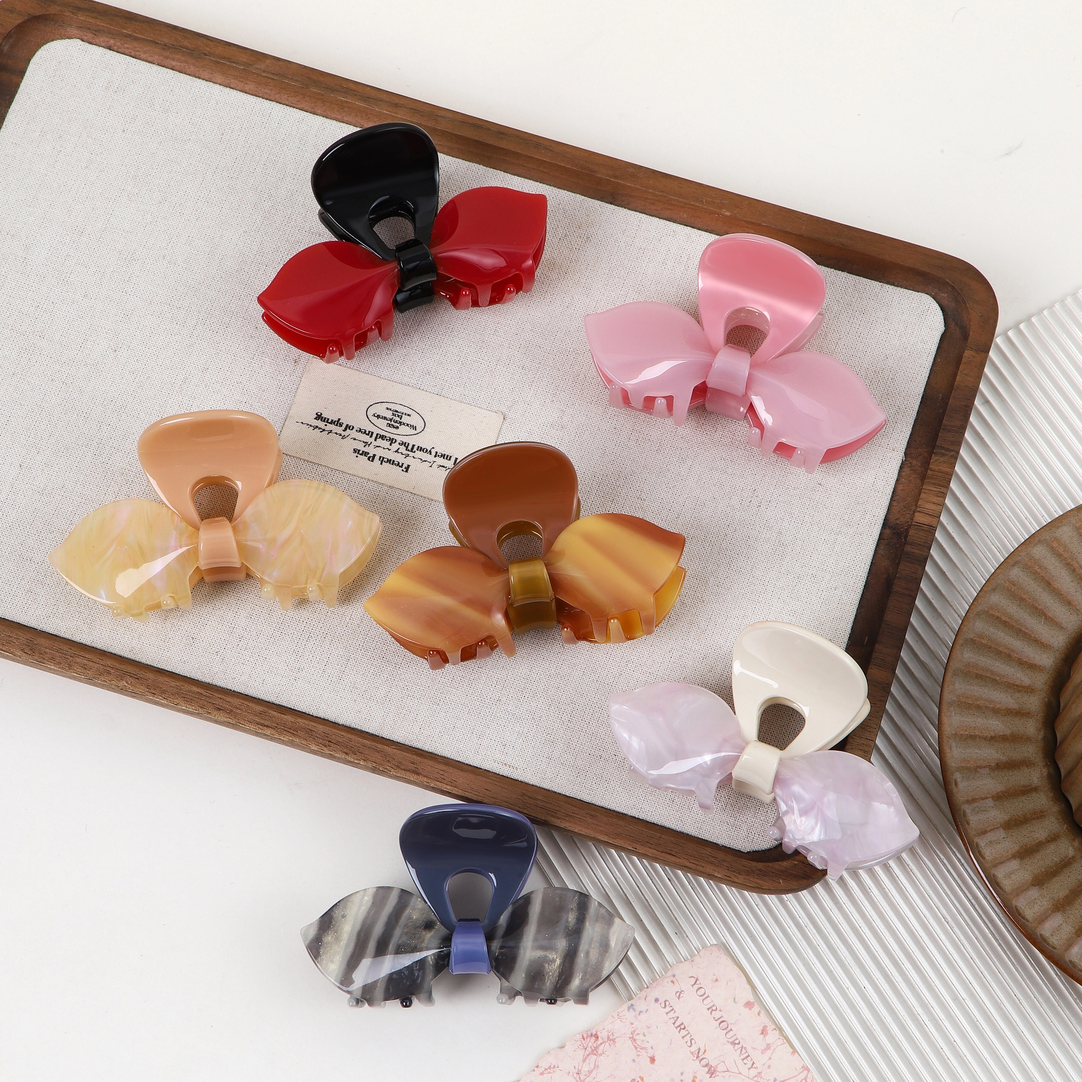 Haarspange mit Schleife aus Essigsäure, Haarspange für Damen mit Hai-Motiv 1