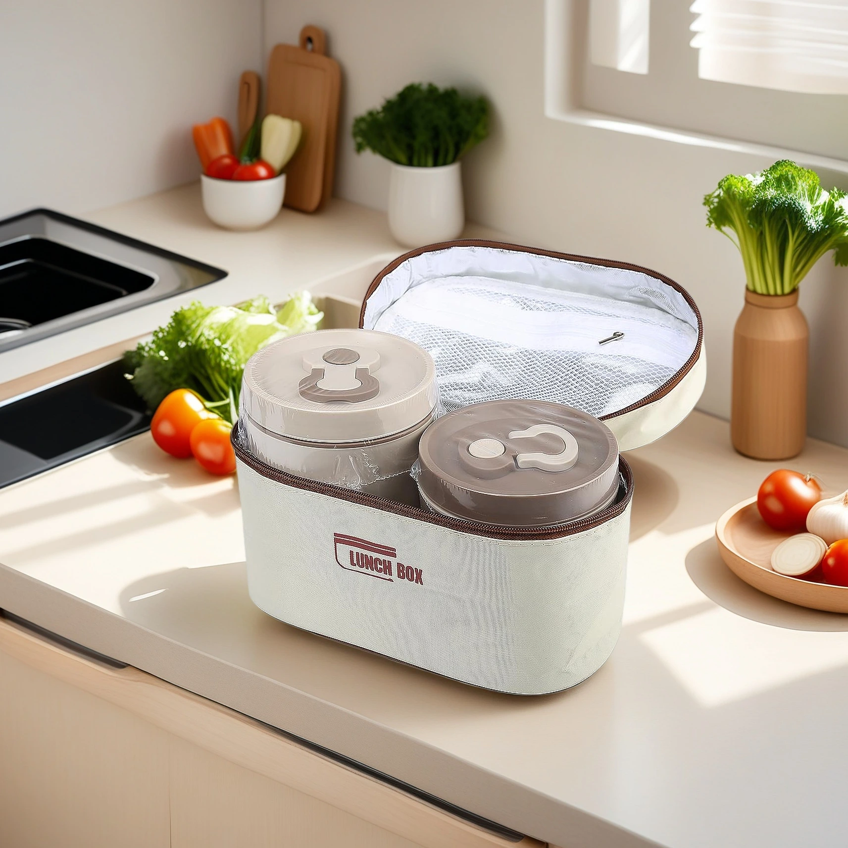 Hongxing Stainless Steel Lunch Boxes, Sealed and Leak Proof Stainless Steel Insulated Lunch Box with Meal Bag 1