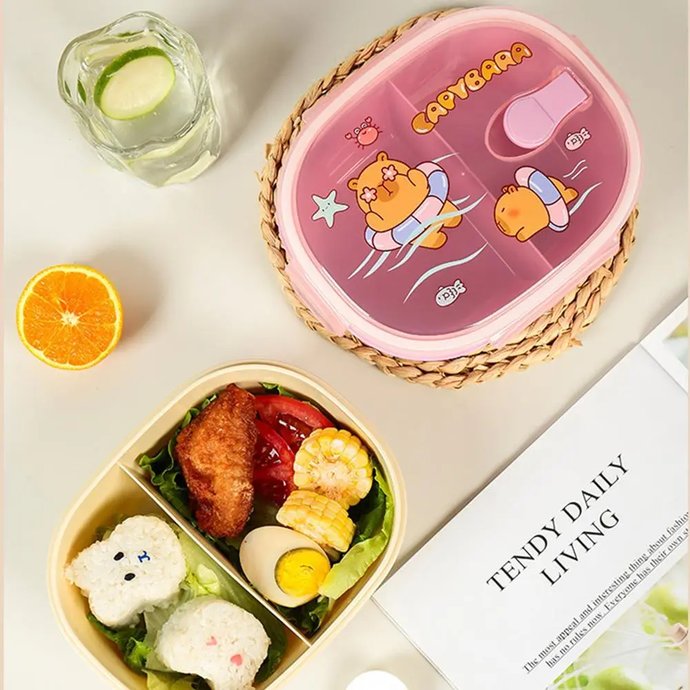 Hongxing Healthy Bento Box Lunches, Cartoon Style Large Capacity Plastic Bento Box 1