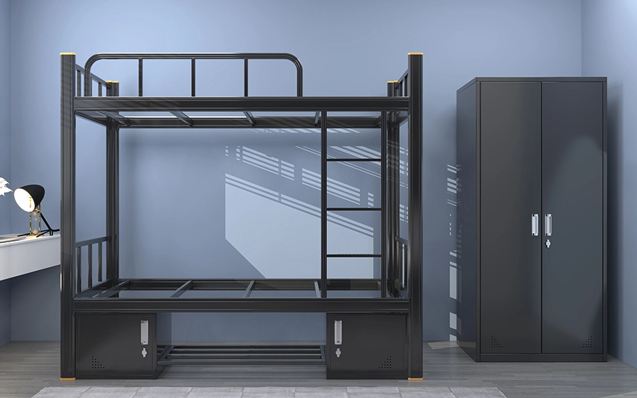 Dormitory Simple Bunk Bed YR-001 Metal Frame with Ladder 1