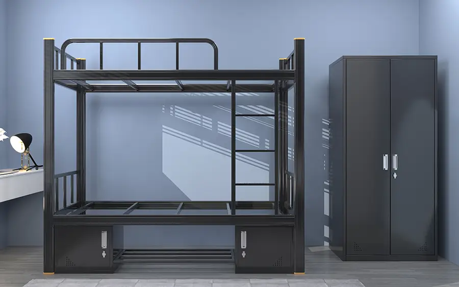 Dormitory Simple Bunk Bed YR-001 Metal Frame with Ladder 1