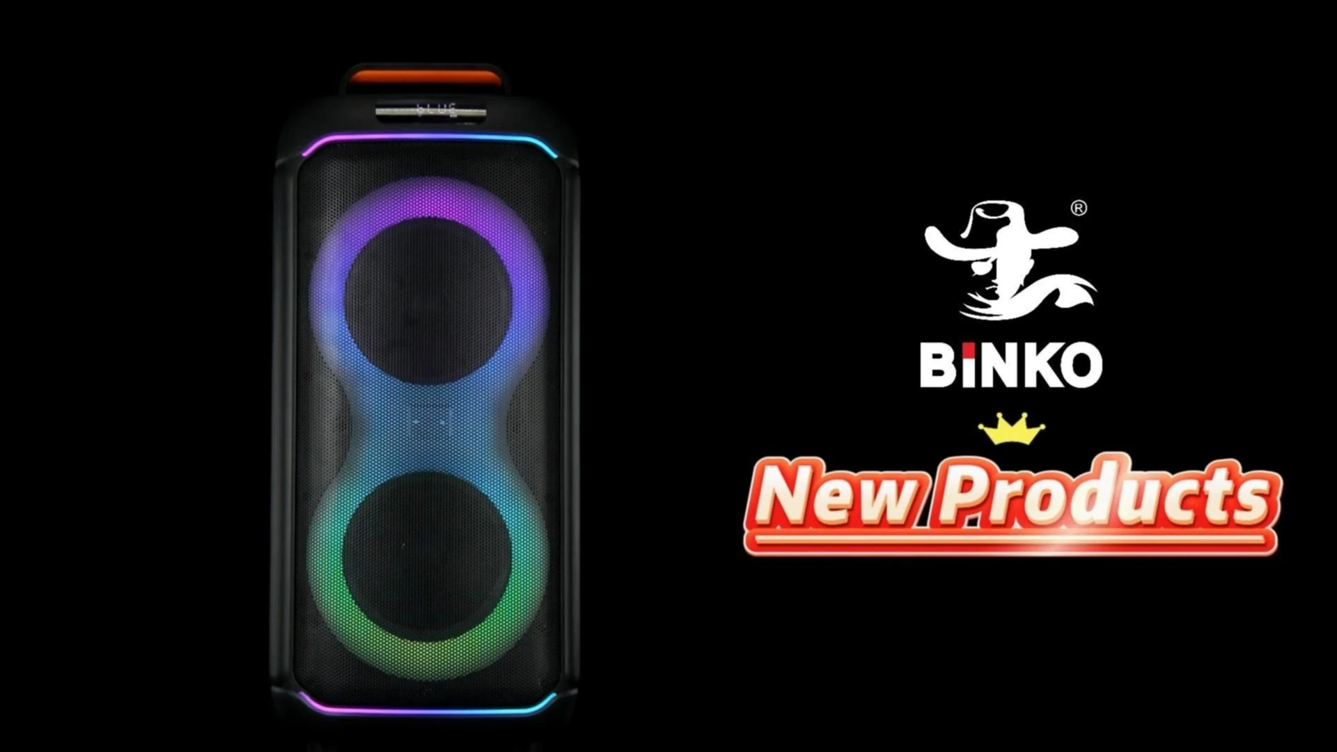 Altavoces Binko Pro Dual Party Gaming de 6.5&quot;, 40 W, sonido HD, resistentes al agua IPX5, 20 horas de reproducción, iluminación LED RGB, carcasa de plástico 1