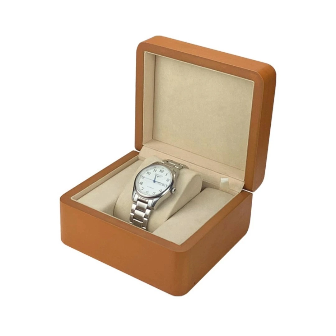 Creative Rounded-Corner Matte Wooden Watch Flip-Top Gift Box 1