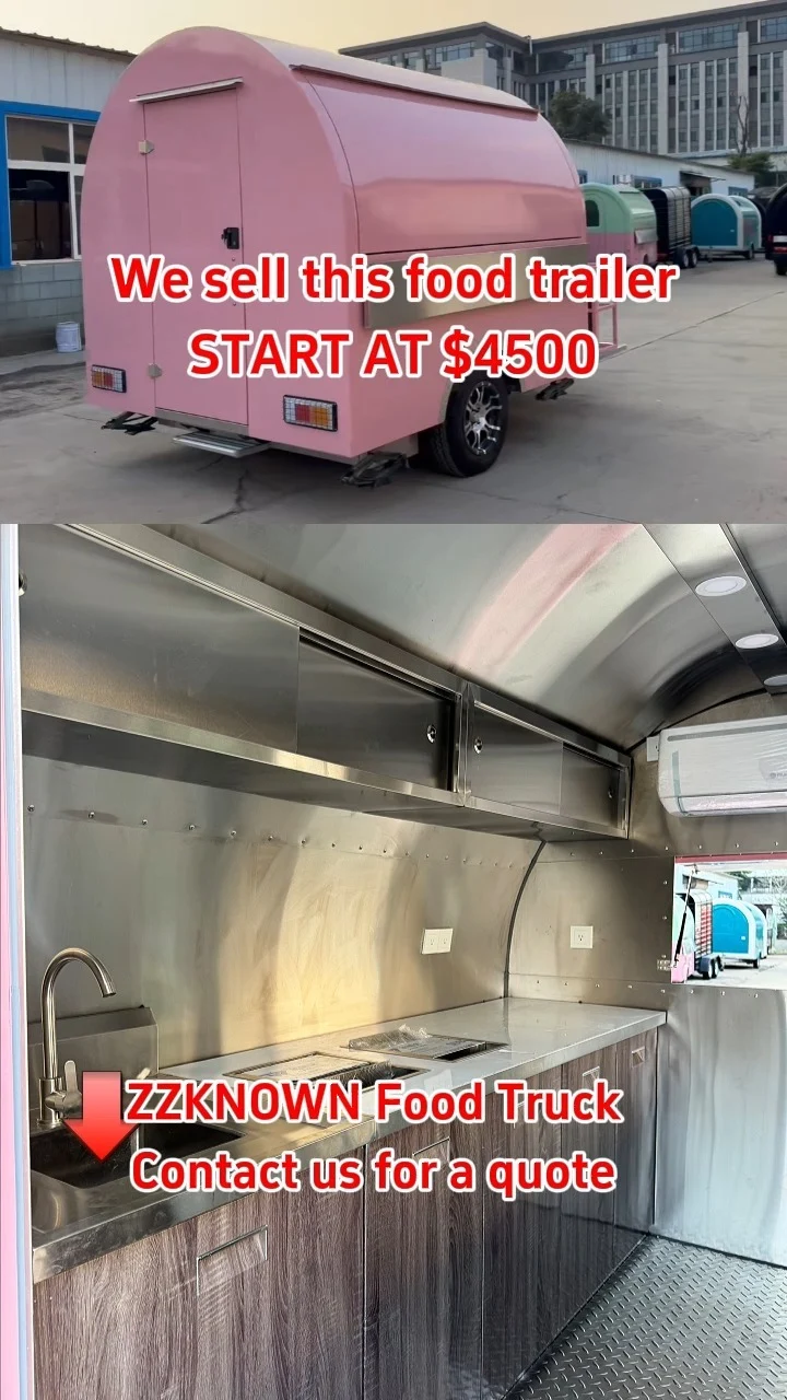 2.5M Small Food Trailer for Sale - Stainless Steel Mobile Kitchen Trailer 1