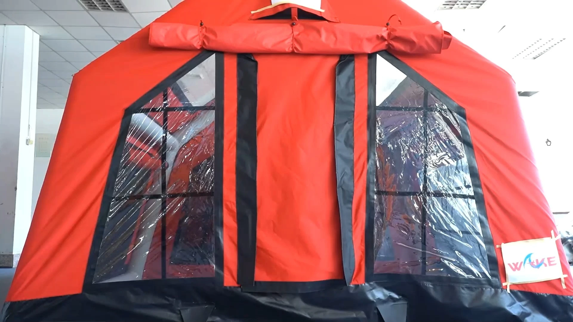 2025 New Colors Durable PVC Outdoor One Bedroom and Living Room Waterproof Inflatable Inflatable Dome Cabin Tent 1