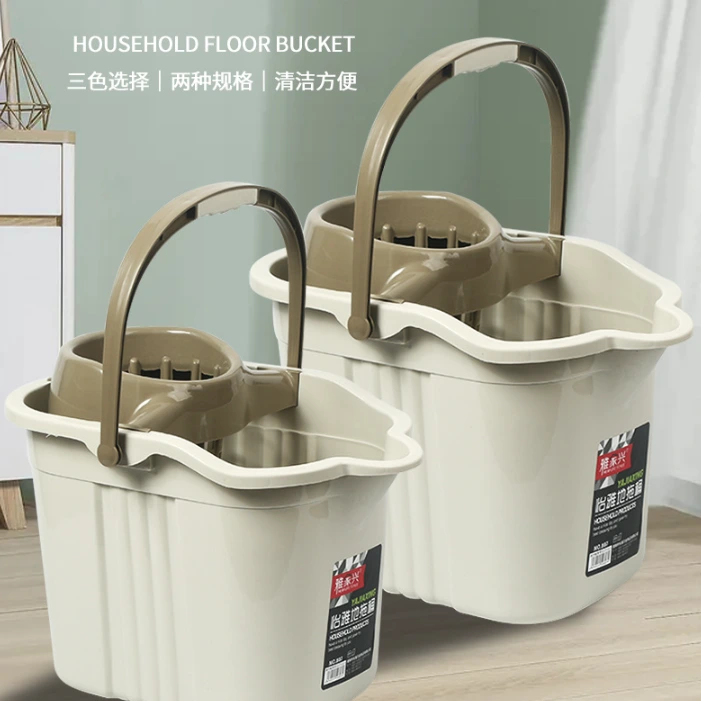 Hongxing Mop Bucket, Solid Color Nordic Style Wheeled Mop Bucket 1