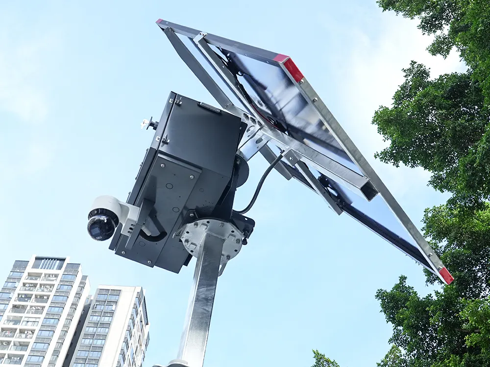 Mobile Solar CCTV Tower Solar Powered Cctv Tower for Defence with Custom Services 6