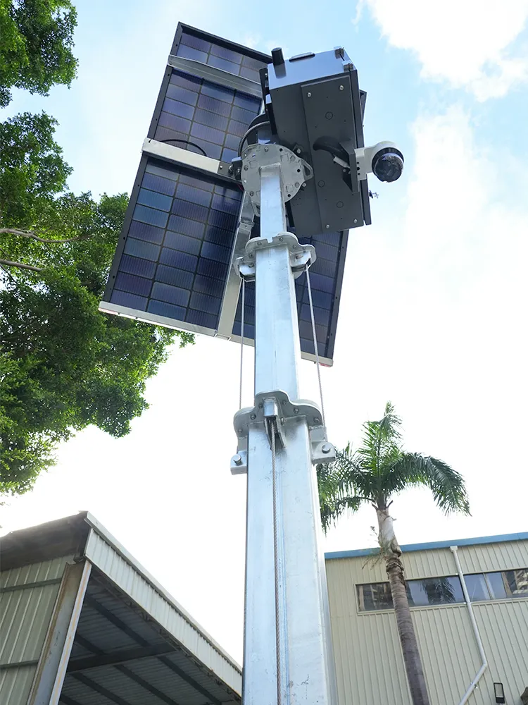 Mobile Solar CCTV Tower Solar Powered Cctv Tower for Defence with Custom Services 3