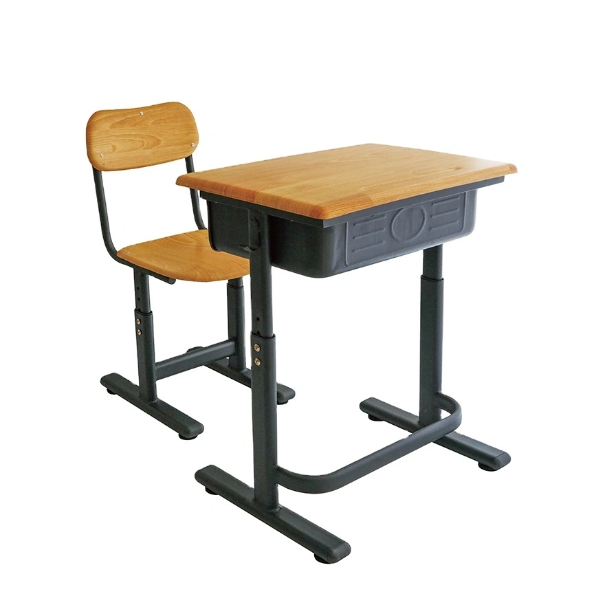 Cheap Modern Simple School Furniture Wooden Single Student Desk and Chair Set Classroom Furniture for Middle and Primary School 1