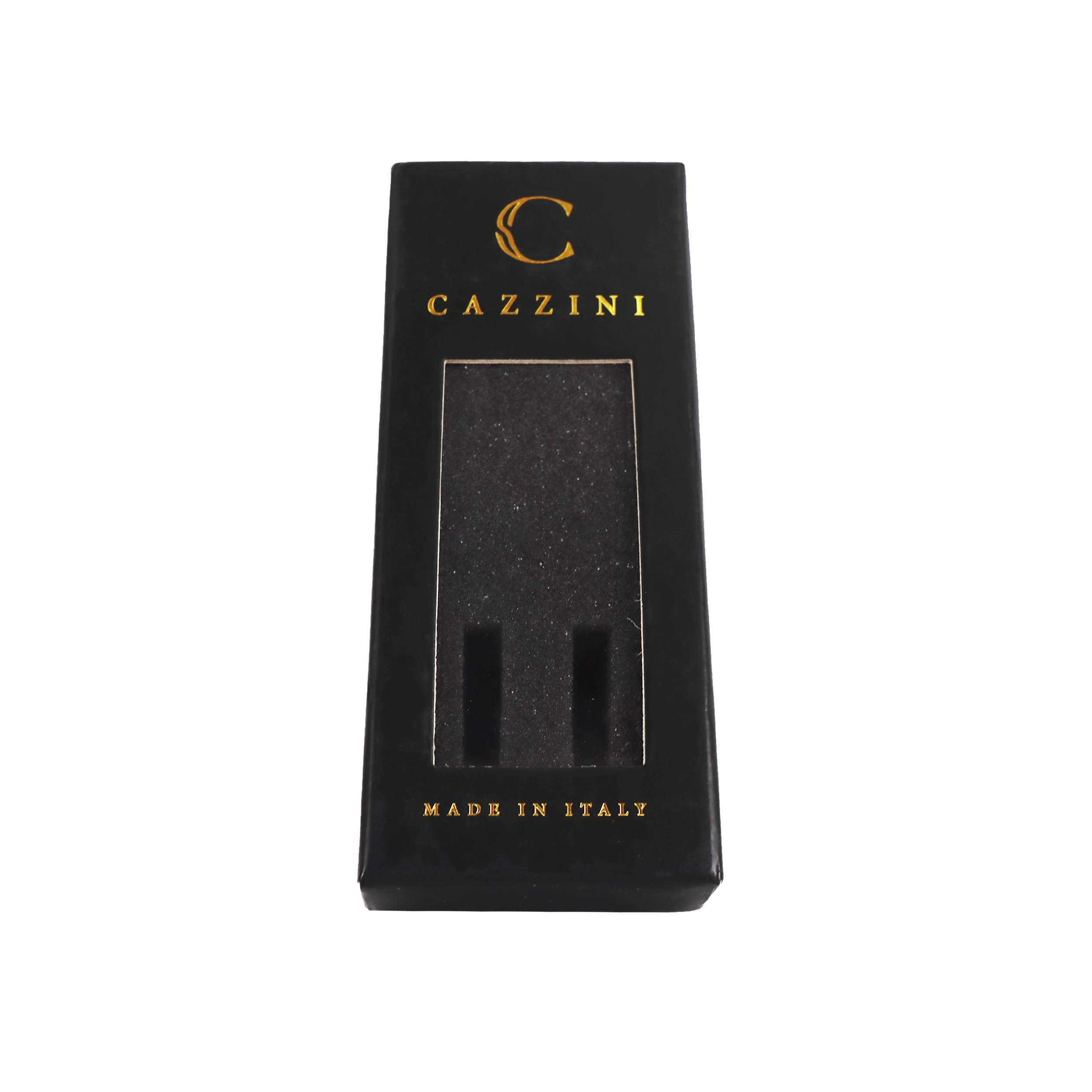 صندوق مجوهرات مطبوع بورق ذهبي - تصميم نافذة صغيرة من مادة البولي فينيل كلوريد مع بطانة إسفنجية للإكسسوارات - تغليف باكشيون 1