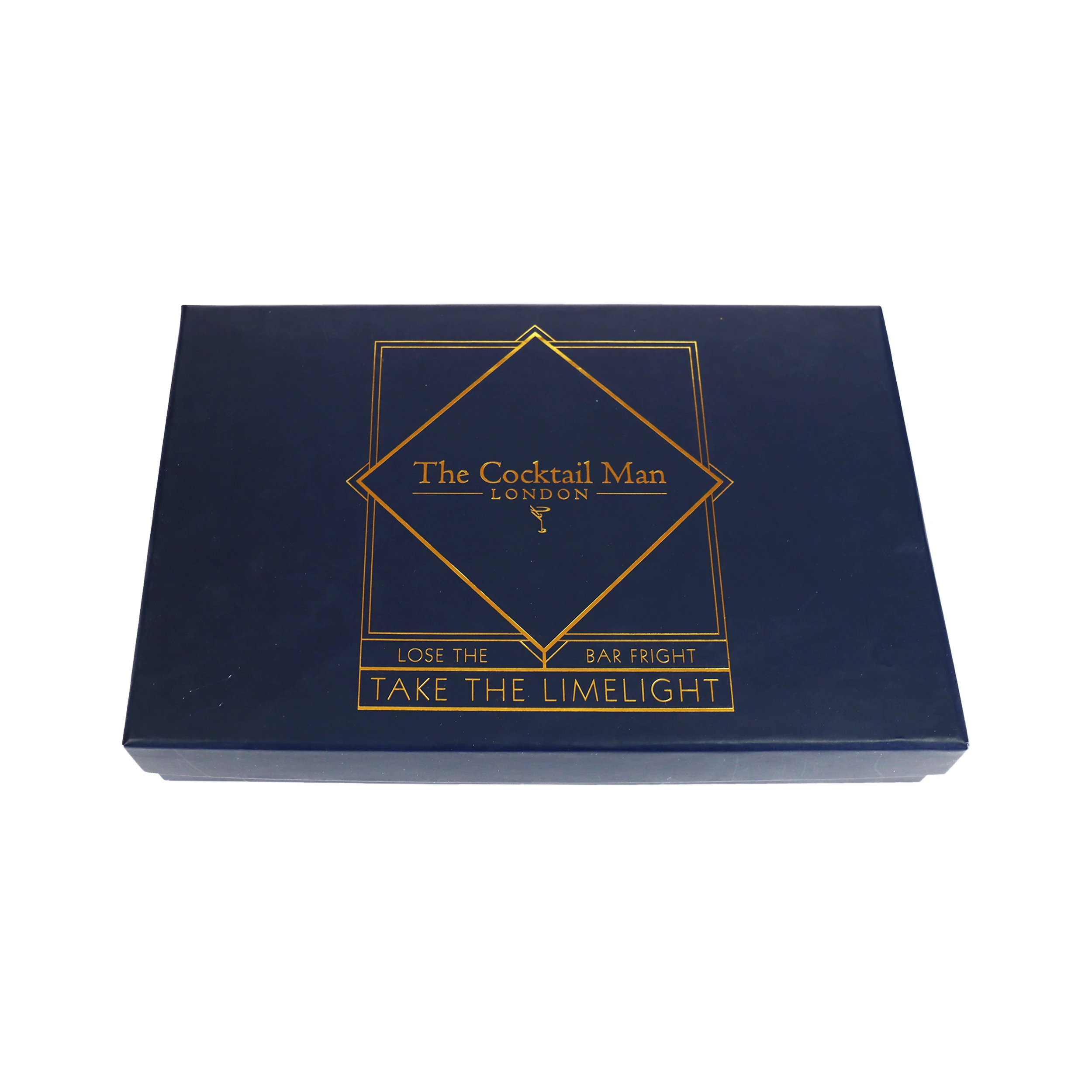 صندوق نبيذ ناعم الملمس - ختم بورق ذهبي مع إسفنجة داخلية مخصصة وتصميم غطاء وقاعدة - تغليف باكشيون 1