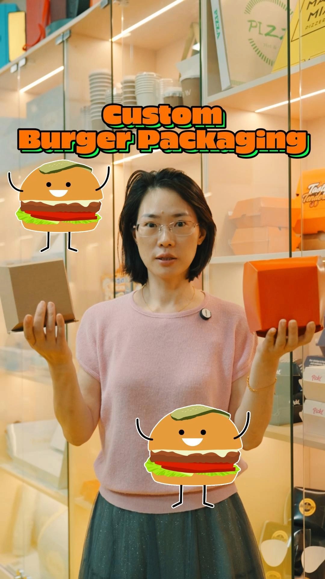 Recyclable  Customizable Packaging: Hamburger Boxes, Pizza Containers  Dessert Cake Boxes 1