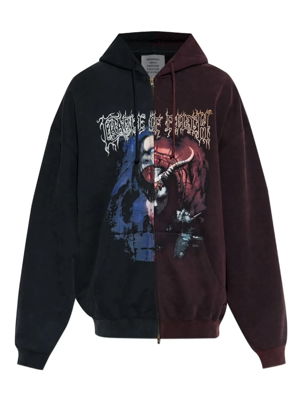 Custom Clothing Manufacturer Digital Printing Graphic Acid Wash 320g Cotton ZIpper Hoodie 1