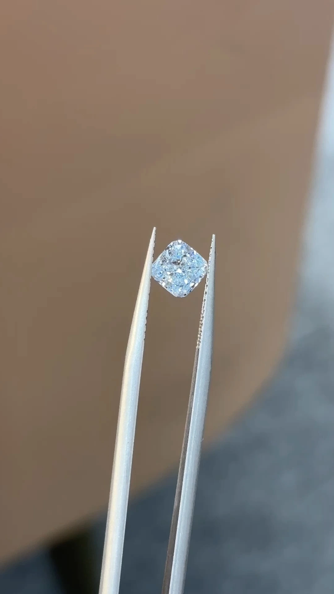 Fancy Light Blue Lab Grown Excellent Cushion Cut VS1 Clarity Diamond 1.13ct 1