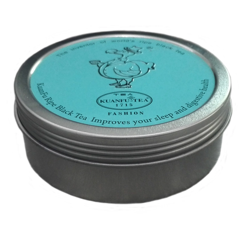 Custom Empty Round hammered tin box for Shoe polish Paraffin tea food 1