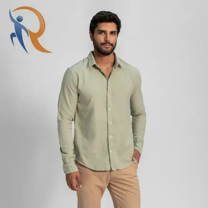 قميص رجالي كلاسيكي من قطن بيما العضوي - خفيف الوزن 1