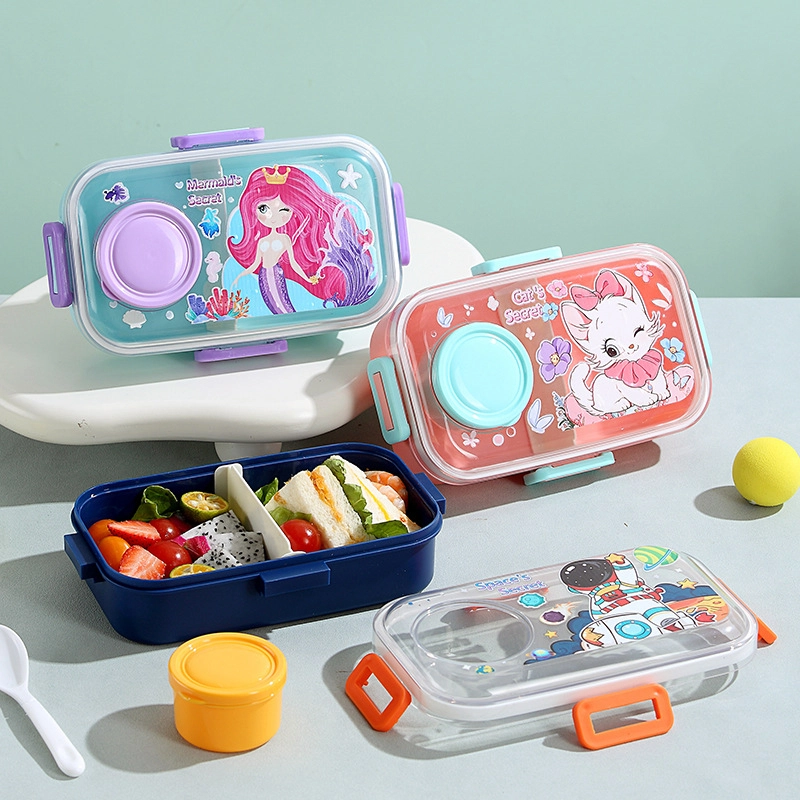Hongxing Compartment Bento Lunch Box, Cross Border Trade Cartoon Style PP/Stainless Steel Daily Lunch Box 1