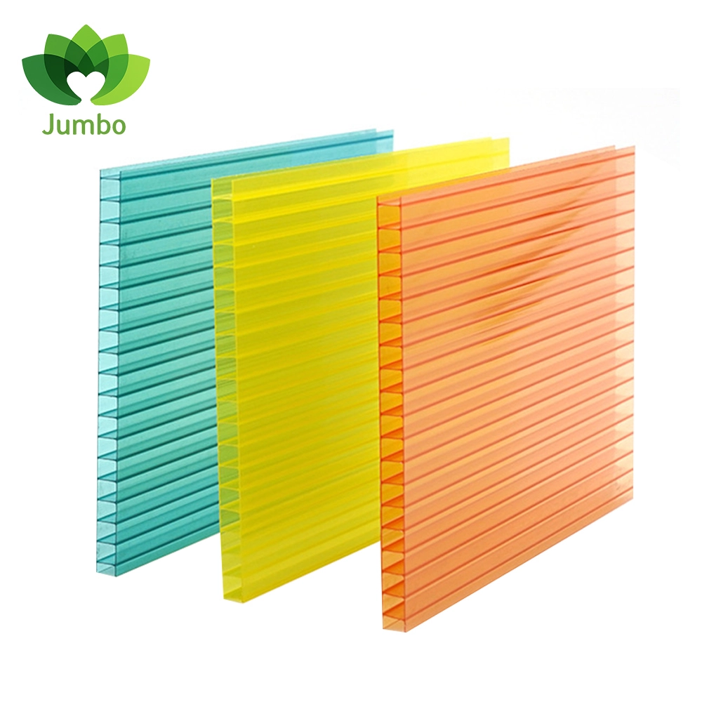 Twin Wall PC Hollow Wall Sheet - Unbreakable Clearcolorful Crystal Polycarbonate Roofing Panels 1
