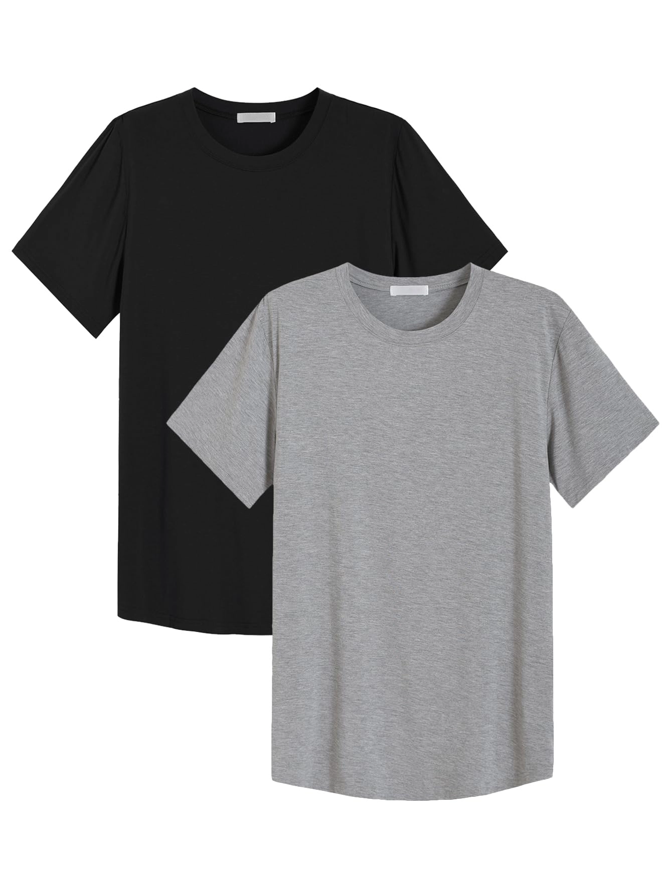 220g Short Sleeve Crewneck Bamboo Viscose T-Shirts-BBTS001 1