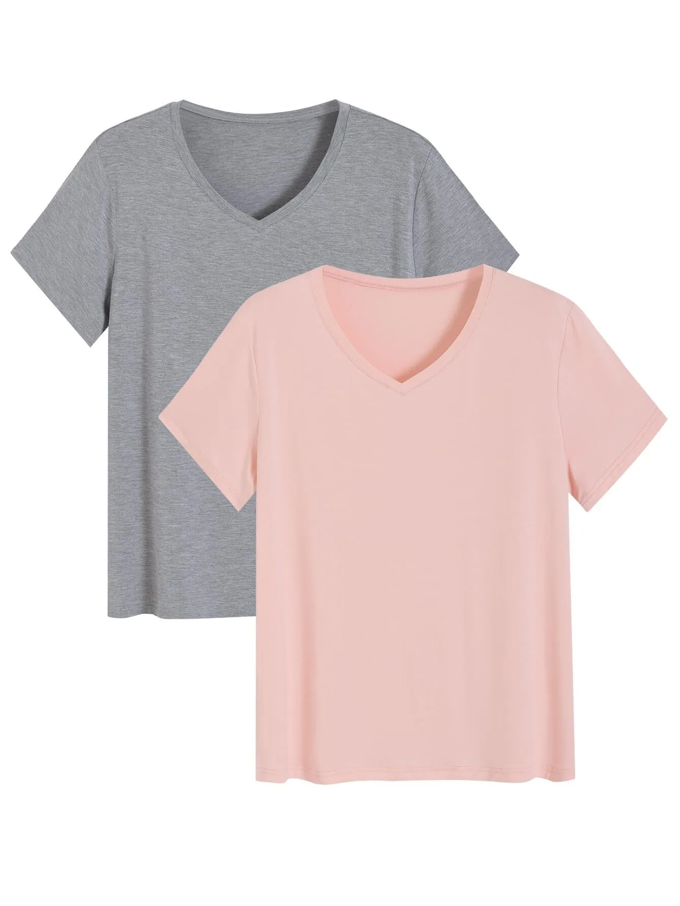 220g Short Sleeve Crewneck Bamboo Viscose T-Shirts-BBTS003 1