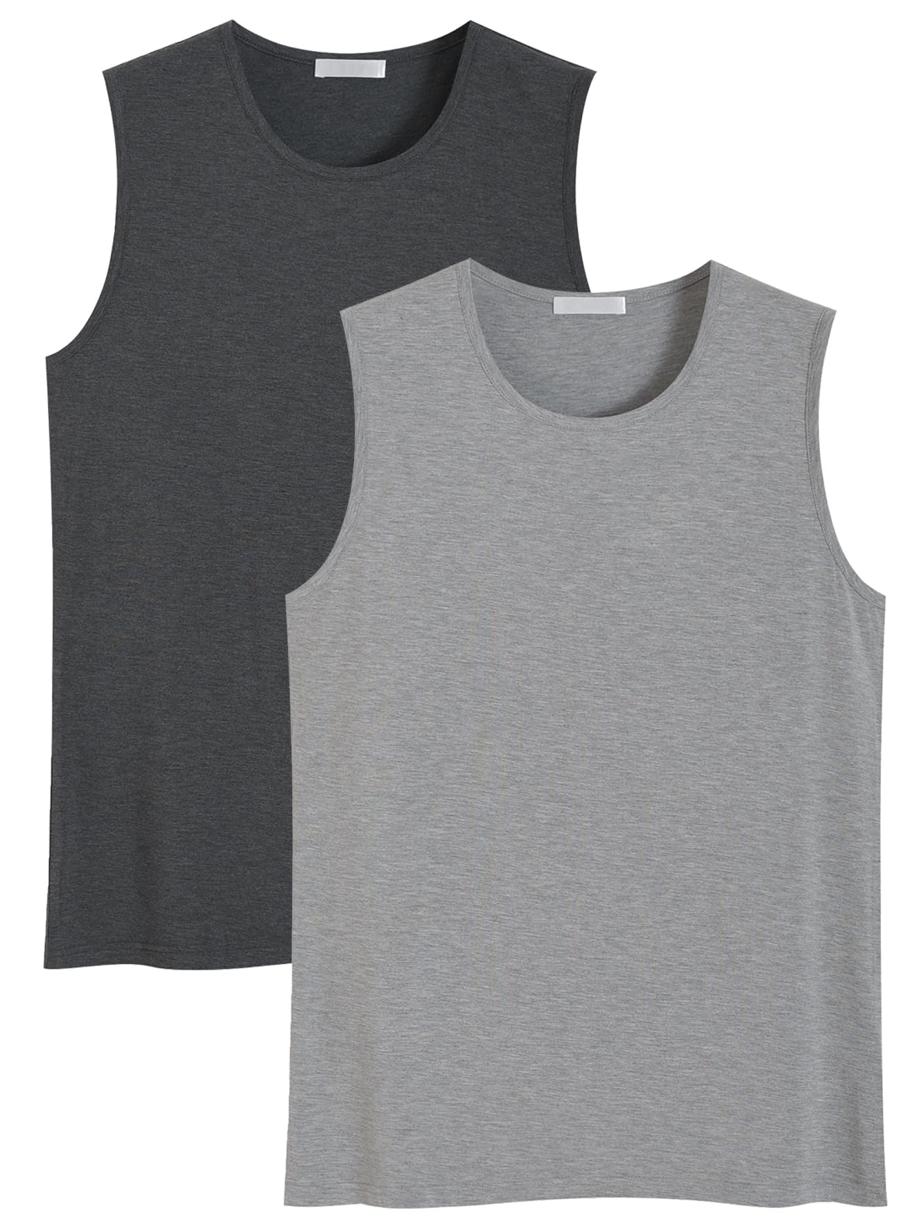 180g Short Sleeve Crewneck Bamboo Viscose Workout Tank Top-BBTS004 1