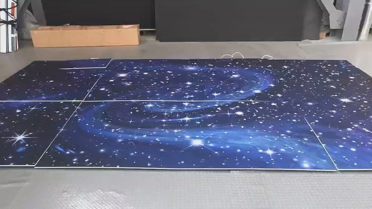 Hexagonal Starlight Acoustic Ceiling Panels - Polyester Fiber with LED Fiber Lights 1