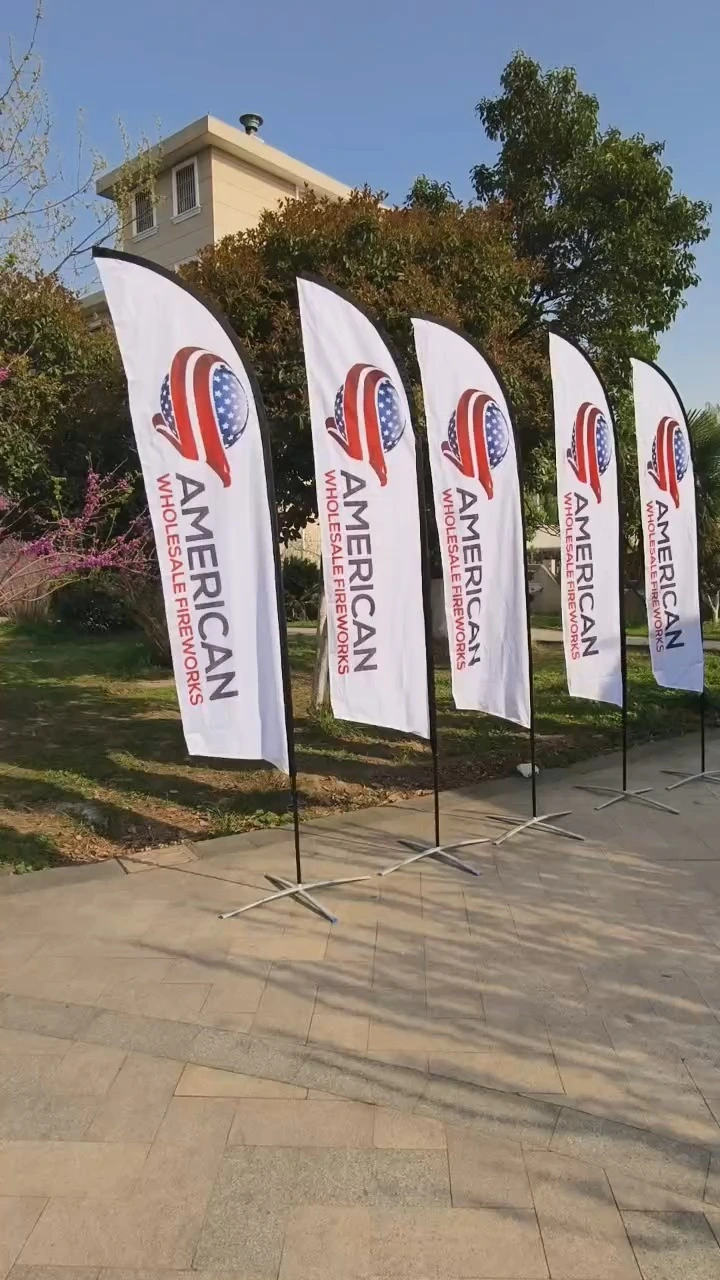 Wholesale Flying Beach Flag Banner Promotional Advertising Outdoor Custom Feather Flags 1