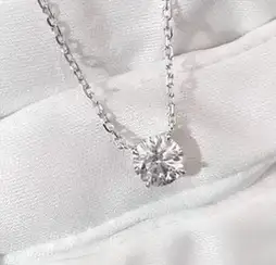 18K YELLOW GOLD 1CT ROUND LAB DIAMOND PENDANT NECKLACE 1