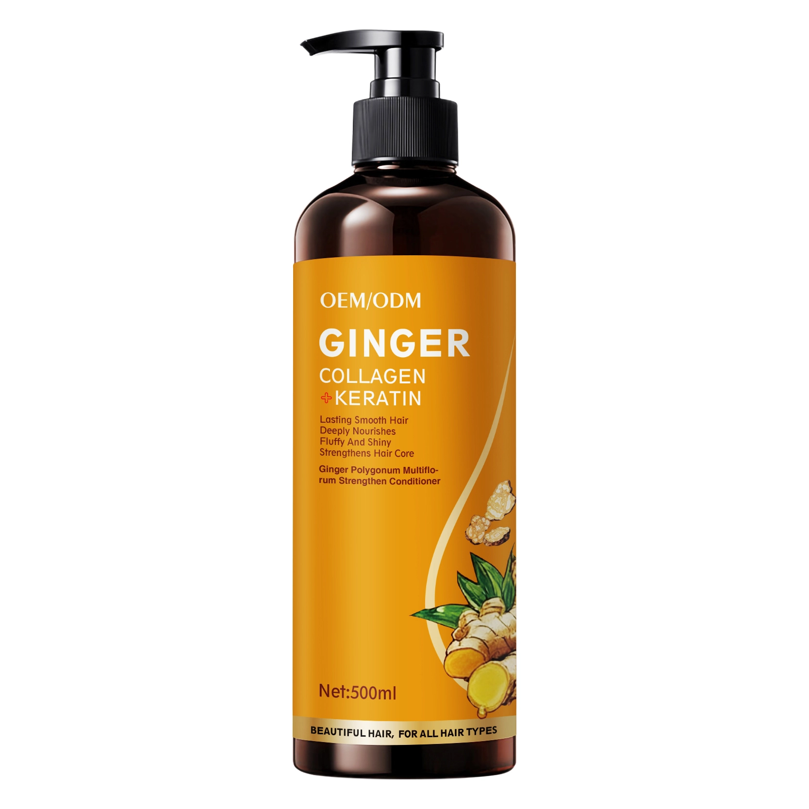 Hair Care Nursing Natural Organic Plant Collagen Repair Growth Ginger Polygonum Multiflorum Hair Conditioner 1