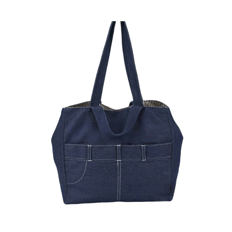 Bolso bandolera vaquero LANKIN a rayas multifuncional para ir al trabajo 1