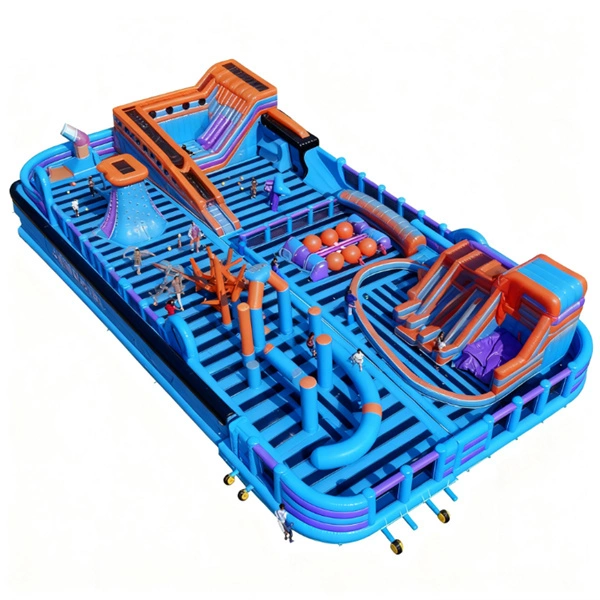 مسار العقبات القابل للنفخ في منتزه ترفيهي للأطفال 1