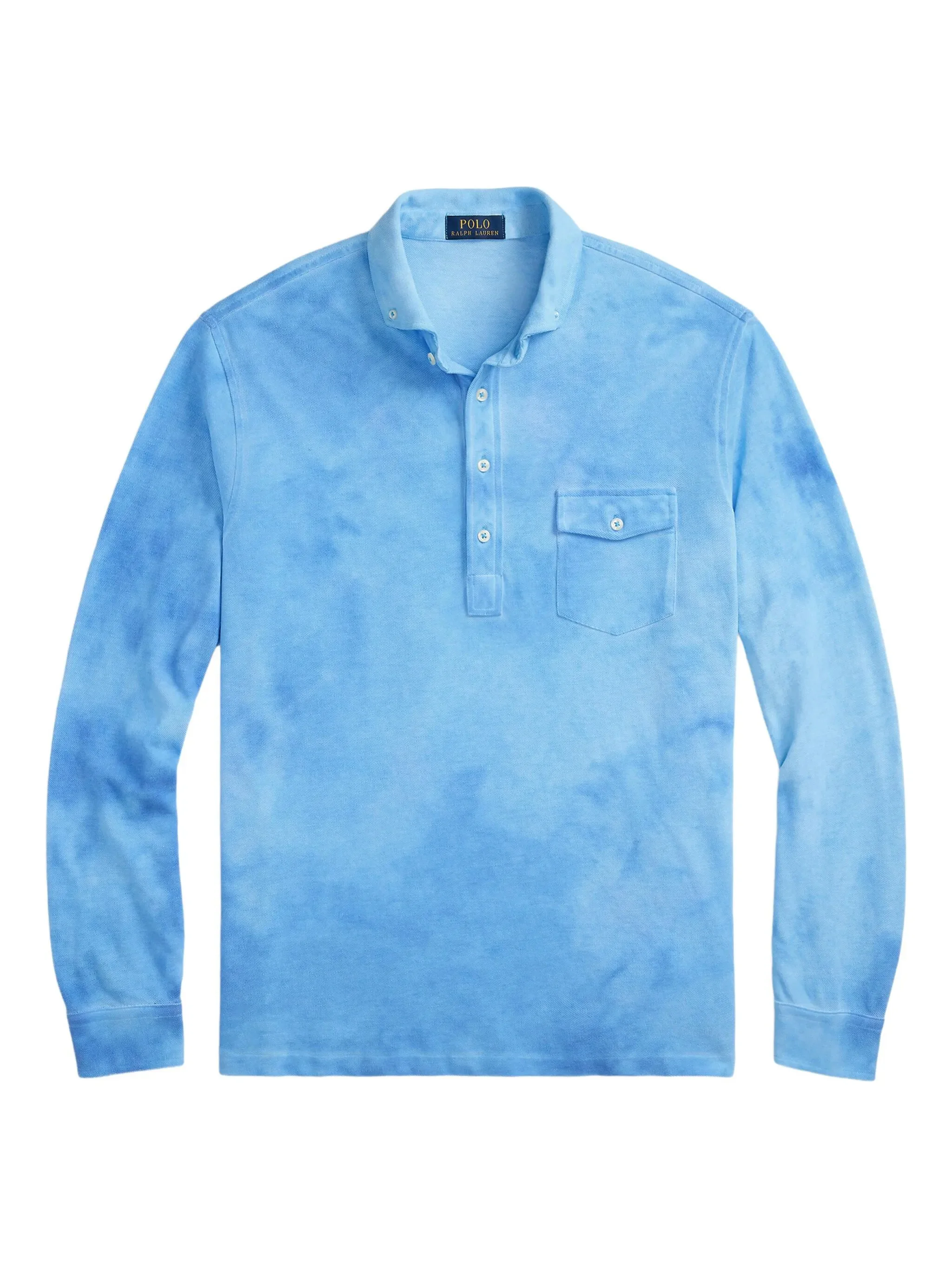 260克紮染長袖Polo領棉質T卹－PLTS004 1