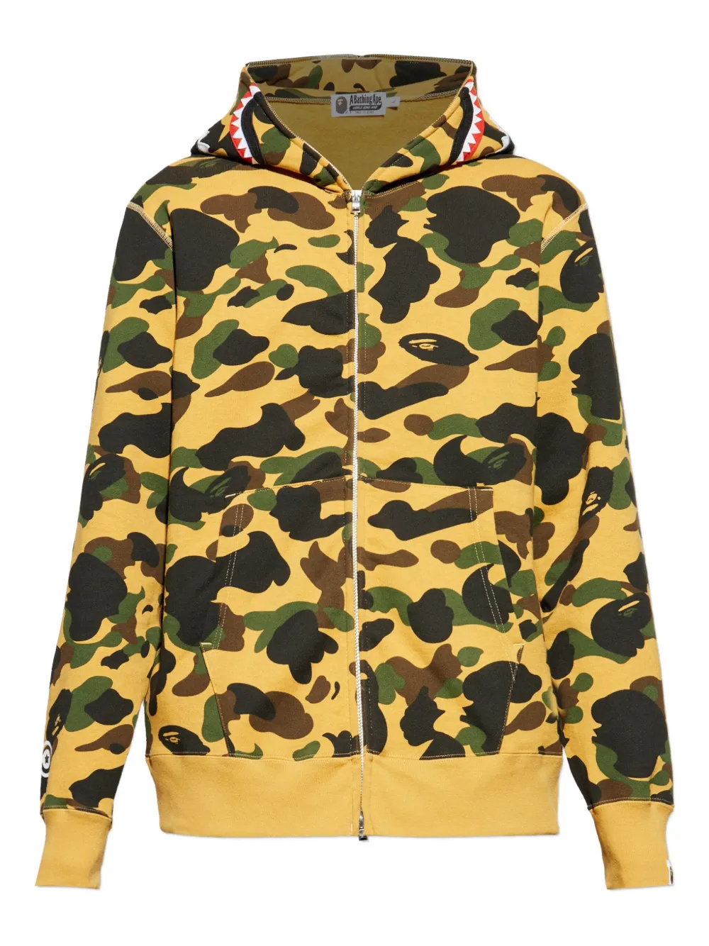 360 GSM Camo Long-Sleeved Full-Zip Cotton Hoodie with Pocket-HD037 1