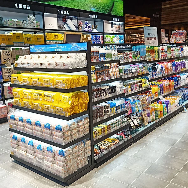 Estanterías de acero duraderas para supermercados y tiendas de comestibles 1