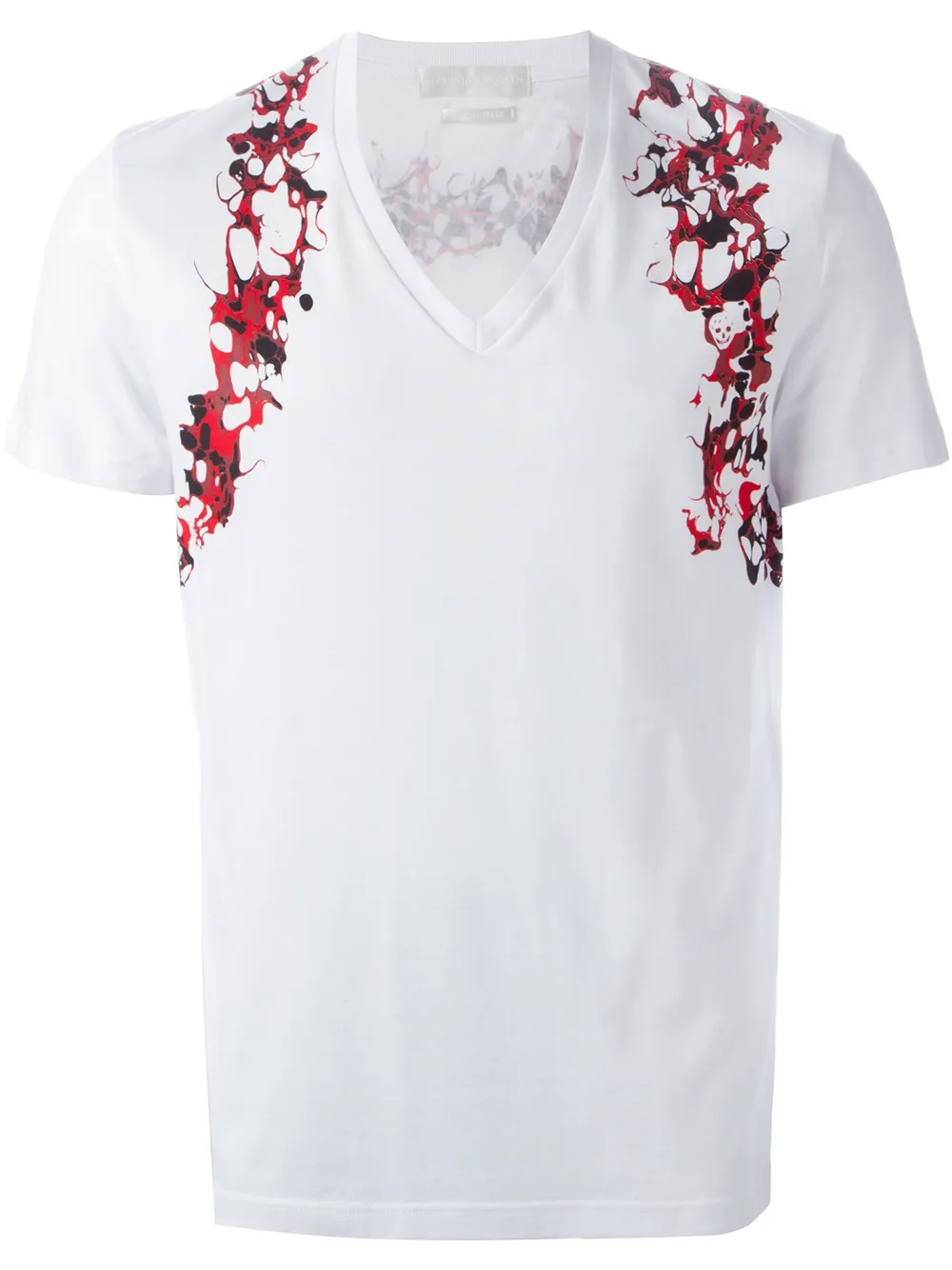 220g DTG Printing Graphic Short Sleeve V-Neck Cotton T-Shirts-VNTS001 1