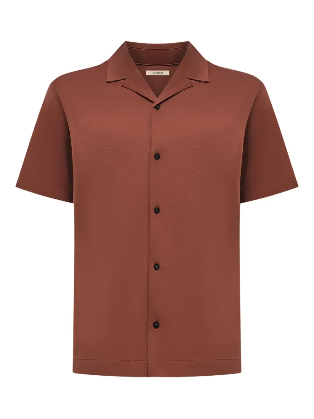 220克紐扣式營領短袖V領匹馬棉襯衫-PCTS001 1