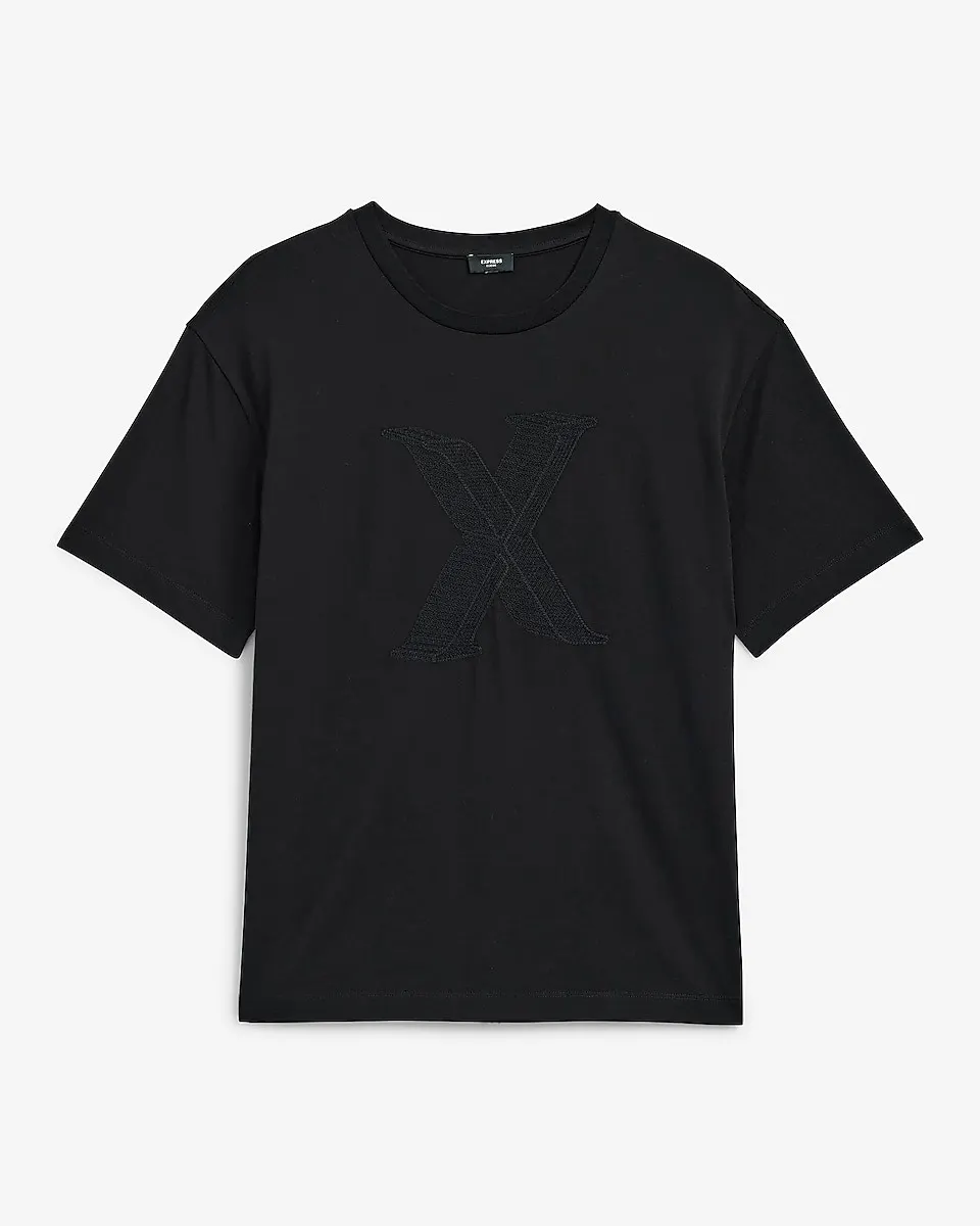 قميص قطن بيما بأكمام قصيرة ورقبة دائرية مطرز بشعار ثلاثي الأبعاد، وزن 220 جرام - PCTS002 1