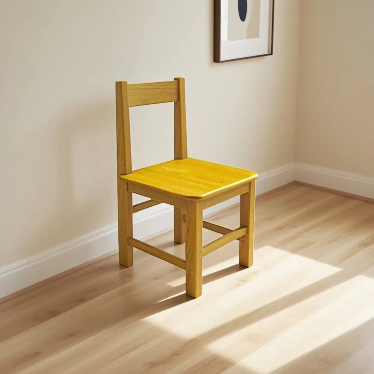 Cute Solid Wood Kids' Chair Eco-friendly Preschool Furniture for Kindergarten Daycare Home 1